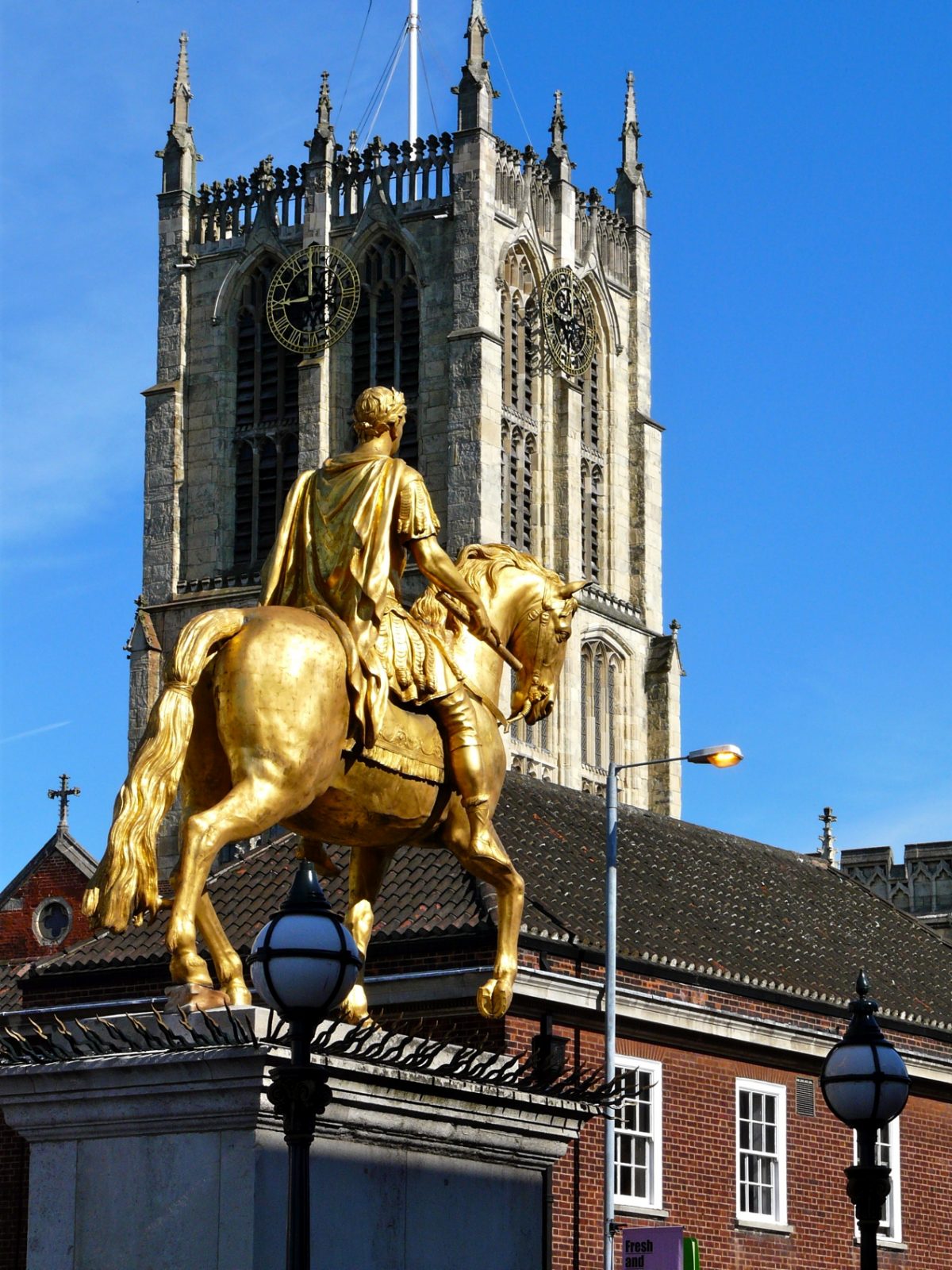 Equestrian statue of William III in Kingston upon Hull UK