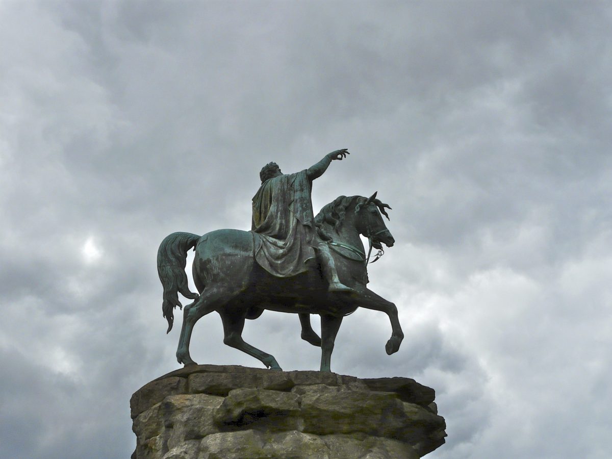 Equestrian statue of George III in Windsor UK