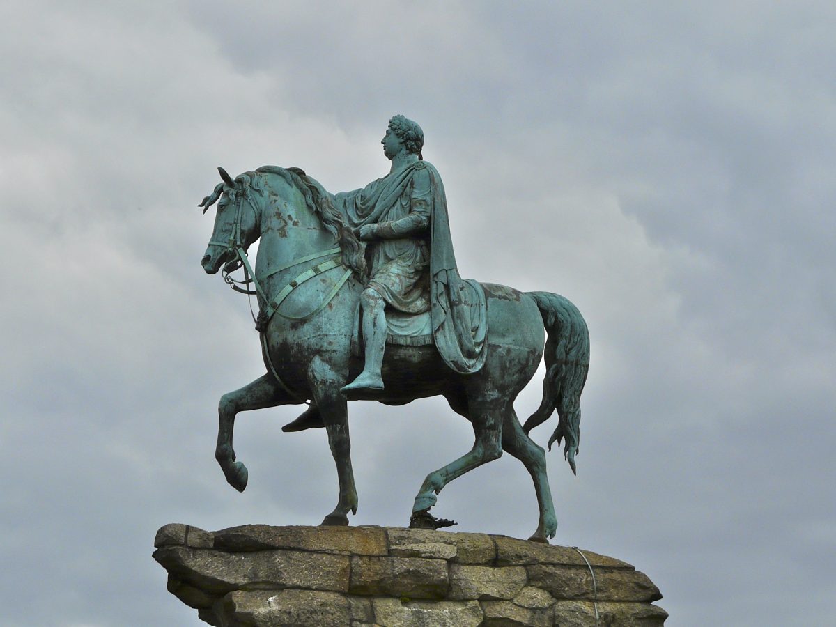 Equestrian statue of George III in Windsor UK