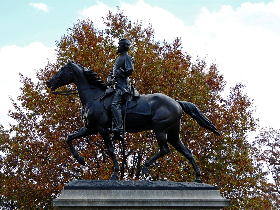 Equestrian statue of Philip Kearny in VA Arlington US