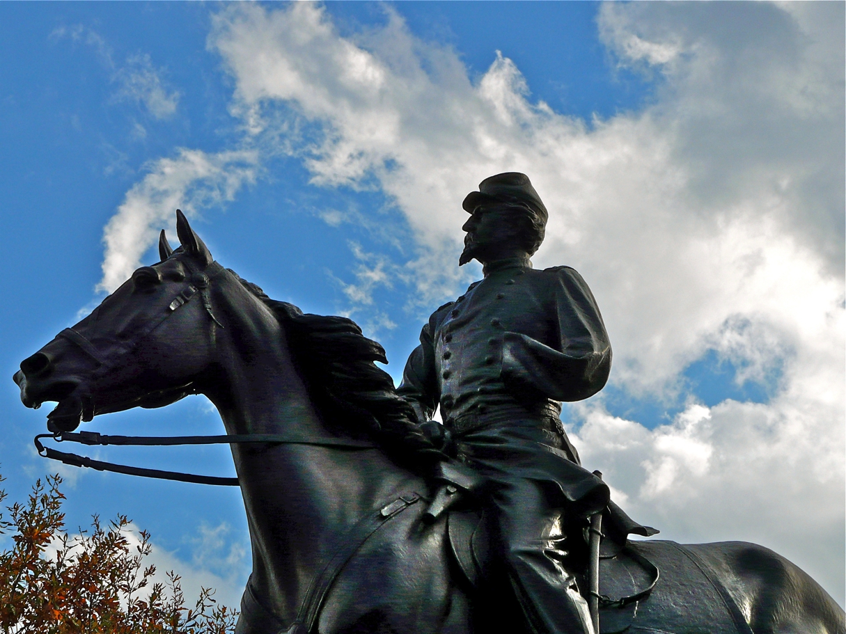 Equestrian statue of Philip Kearny in VA Arlington US
