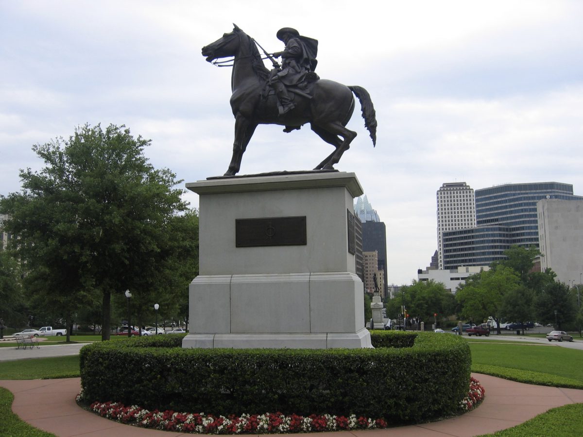 Equestrian statue of Joseph Wheeler in TX Austin US