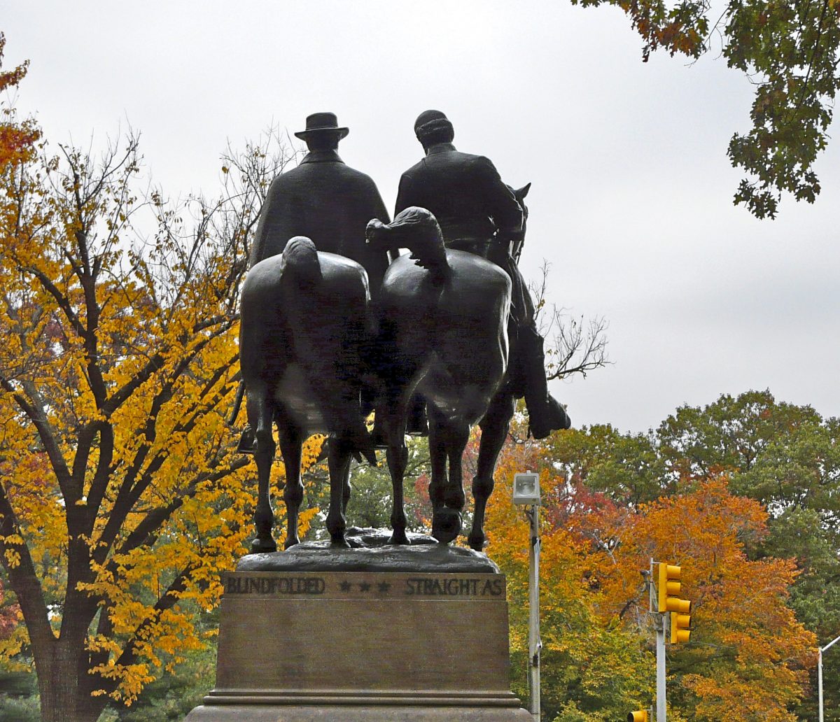 Equestrian statue of Thomas Jonathan Jackson in MD Baltimore US