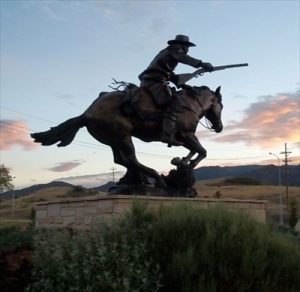 Equestrian statue of Kit Carson in CO Colorado Springs US