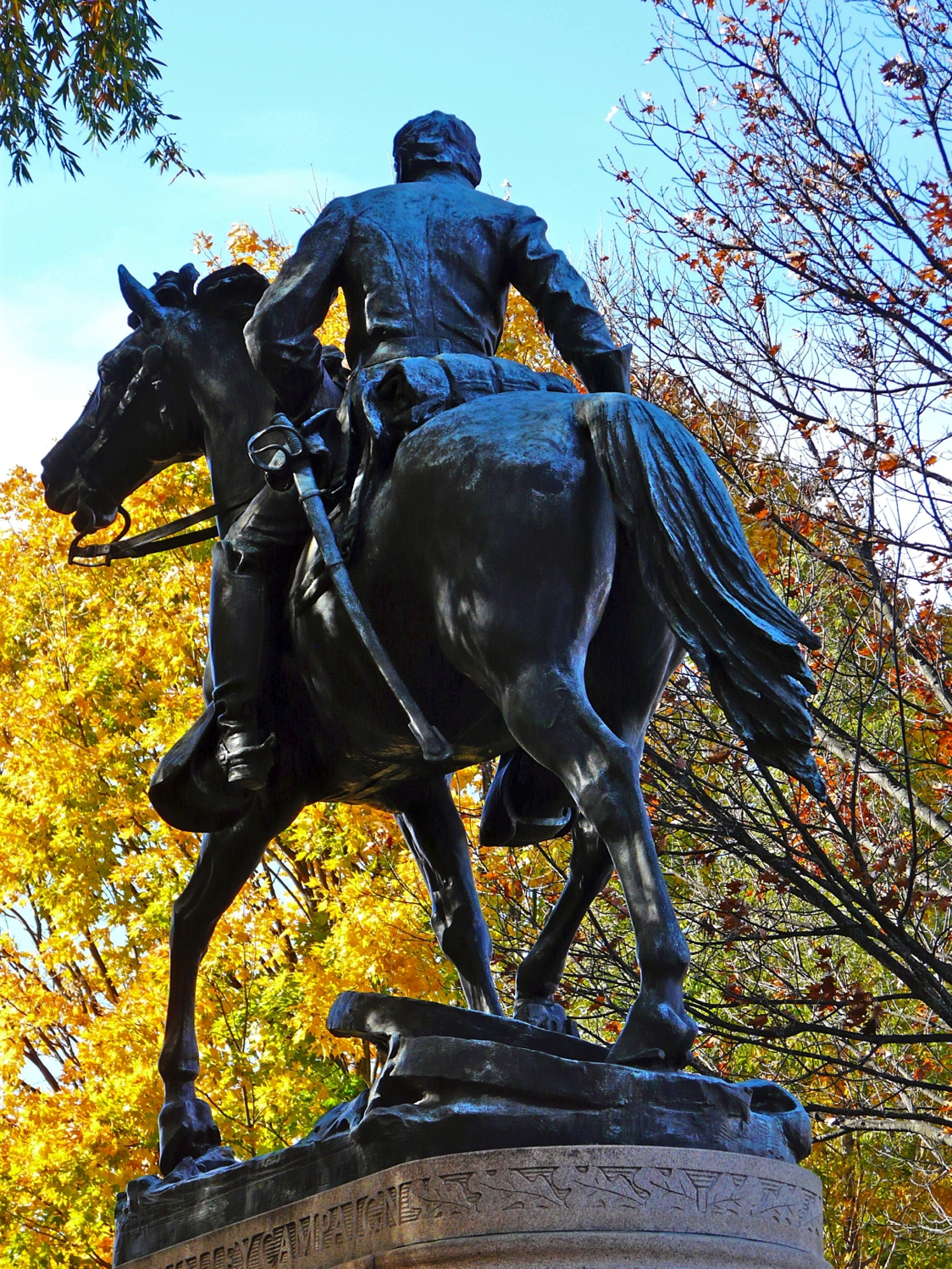 Equestrian statue of Thomas Jonathan Jackson in VA Charlottesville US