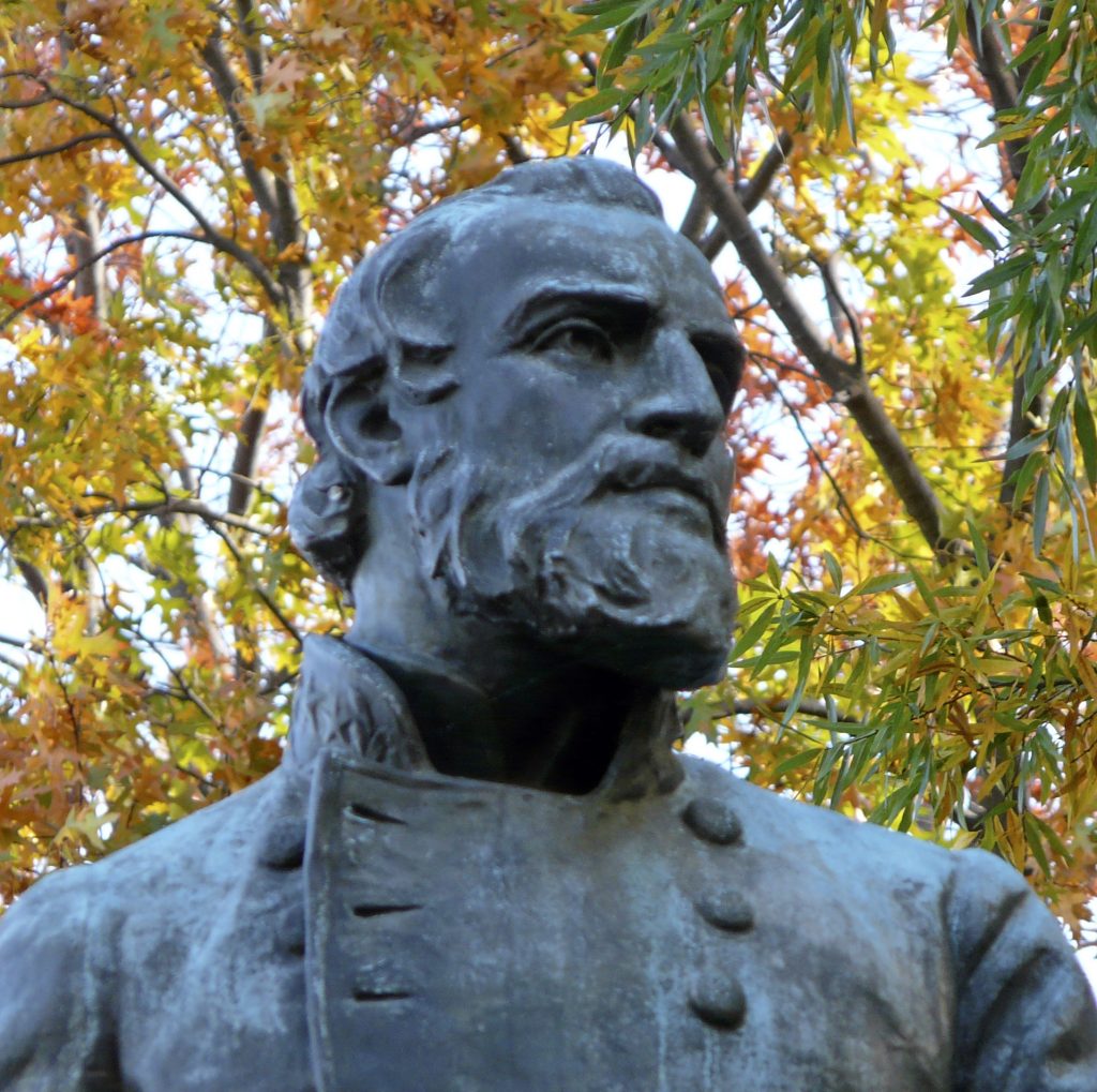 Equestrian statue of Thomas Jonathan Jackson in VA Charlottesville US