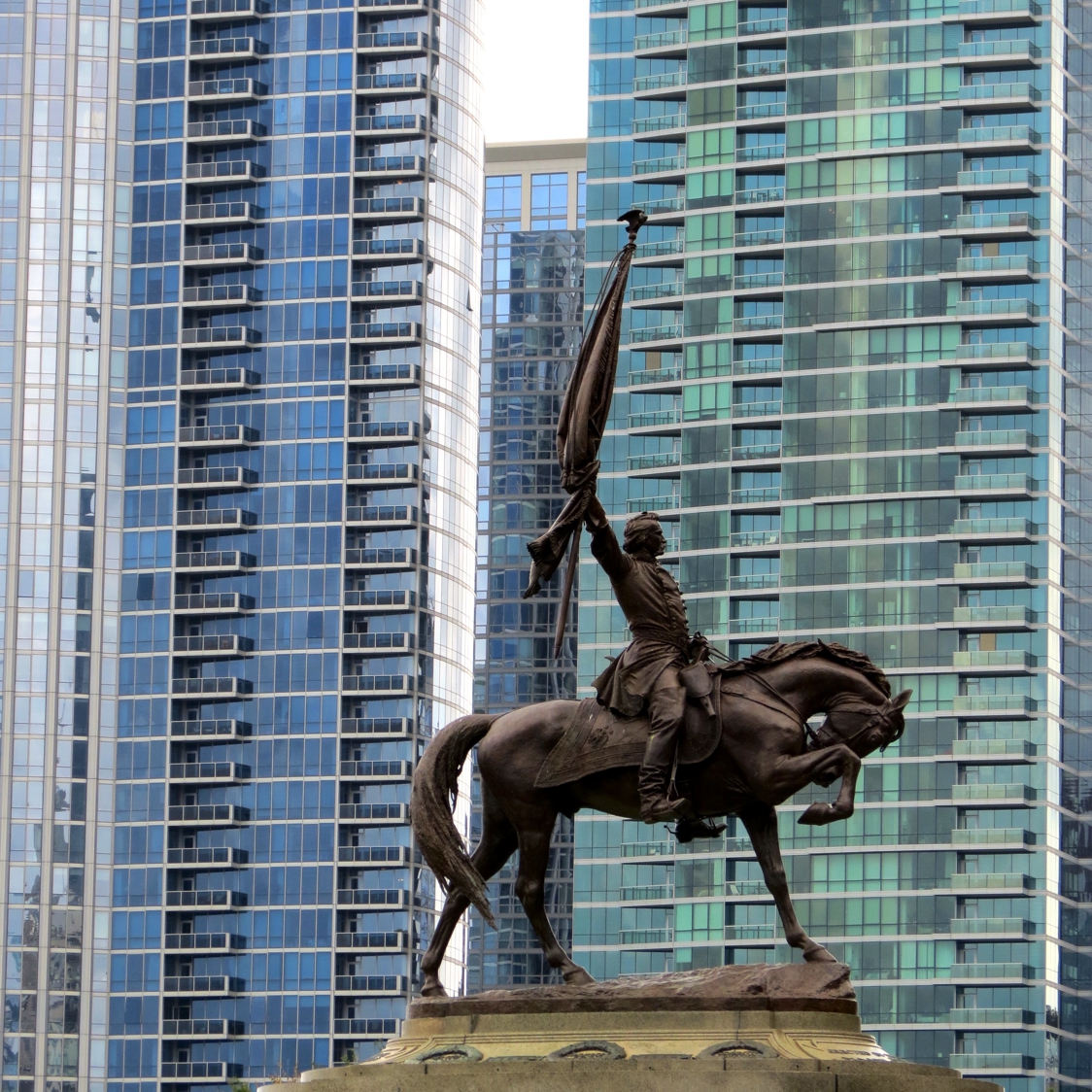 Equestrian statue of John Logan in IL Chicago US