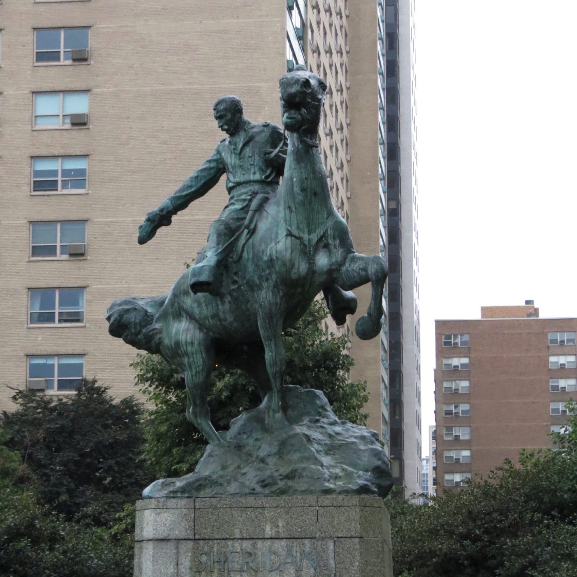 Equestrian statue of Philip H. Sheridan in IL Chicago US