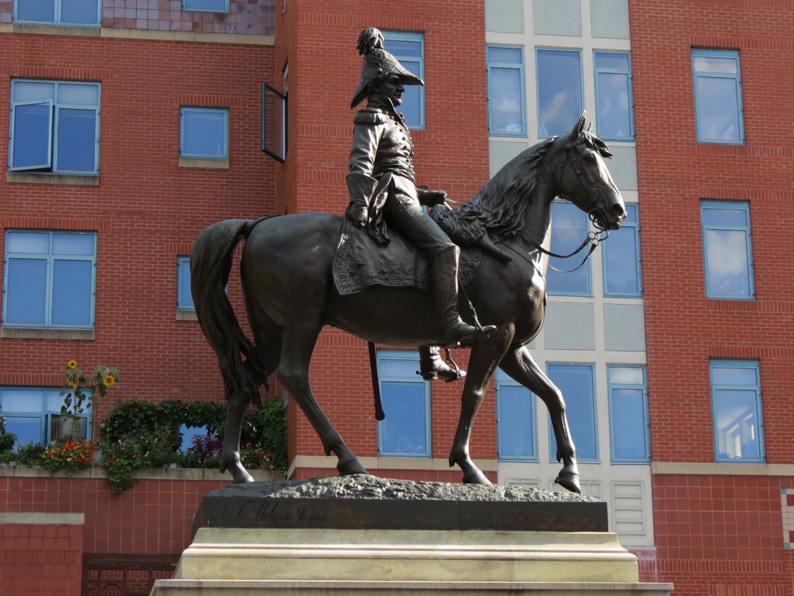 Equestrian statue of William Henry Harrison in OH Cincinnati US