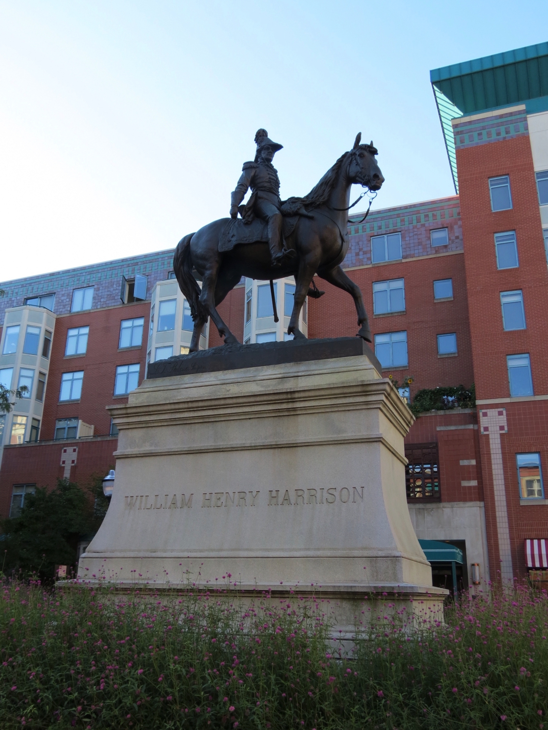 Equestrian statue of William Henry Harrison in OH Cincinnati US