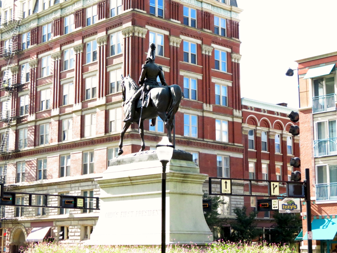 Equestrian statue of William Henry Harrison in OH Cincinnati US