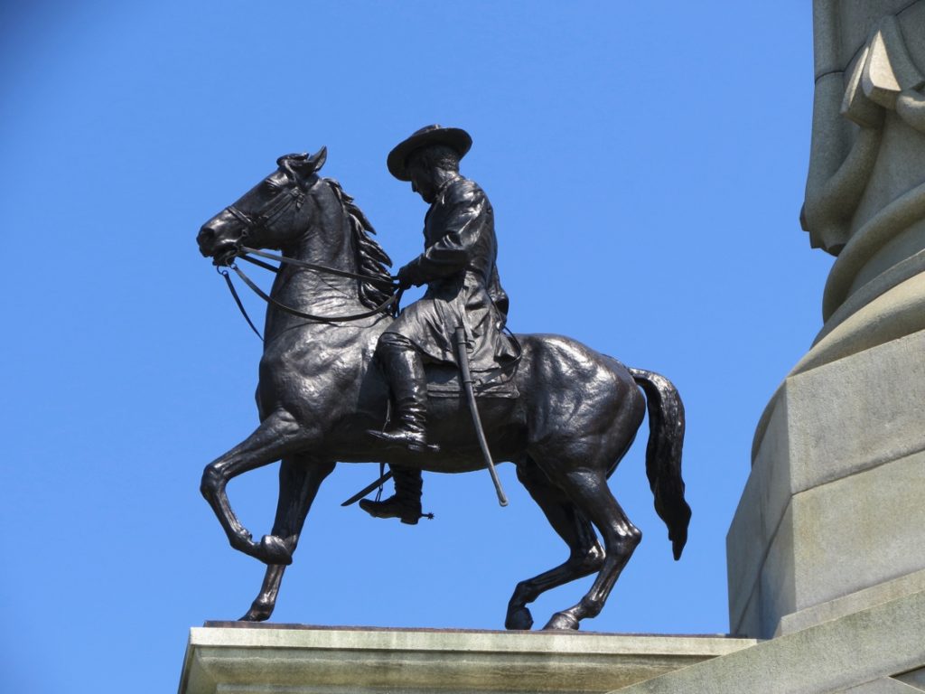 Equestrian statue of John Murray Corse in IA Des Moines US