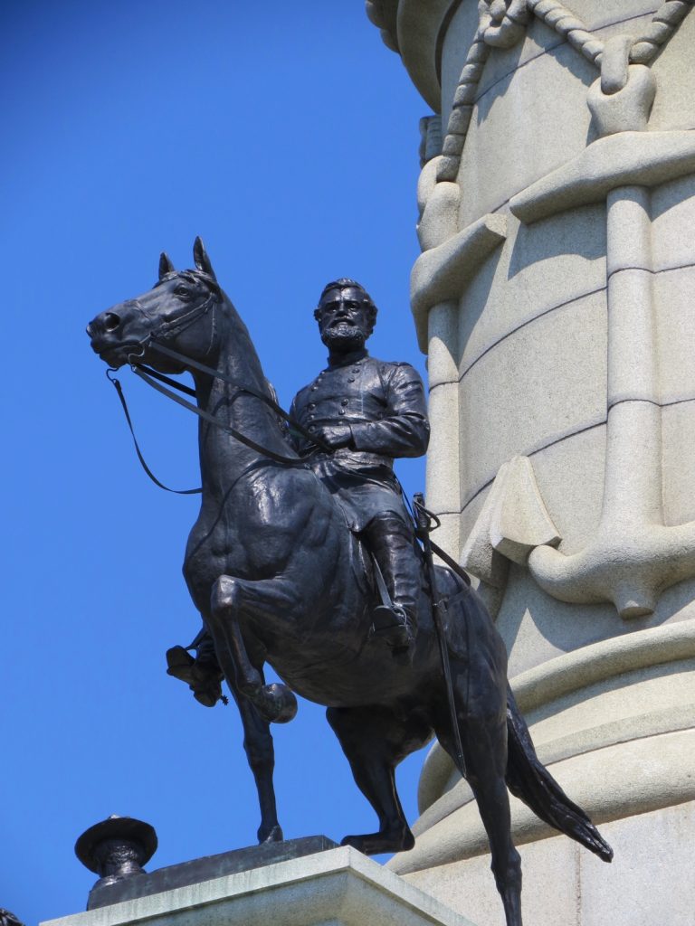 Equestrian statue of Marcellus M. Crocker in IA Des Moines US