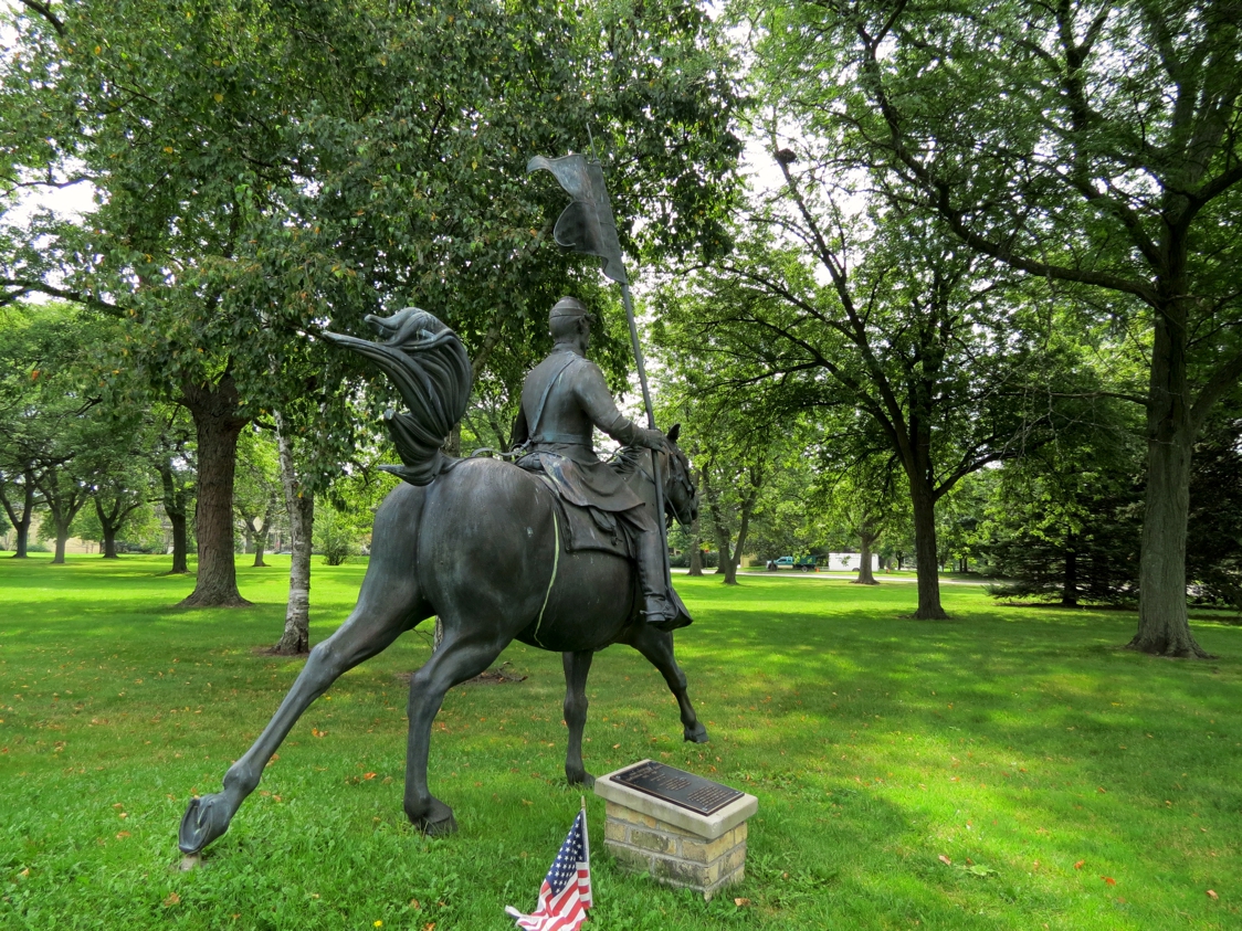 Equestrian statue of Philip H. Sheridan in IL Fort Sheridan US