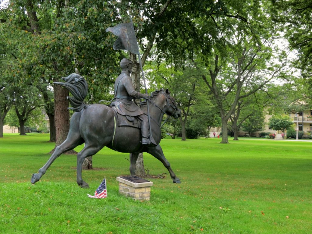 Equestrian statue of Philip H. Sheridan in IL Fort Sheridan US