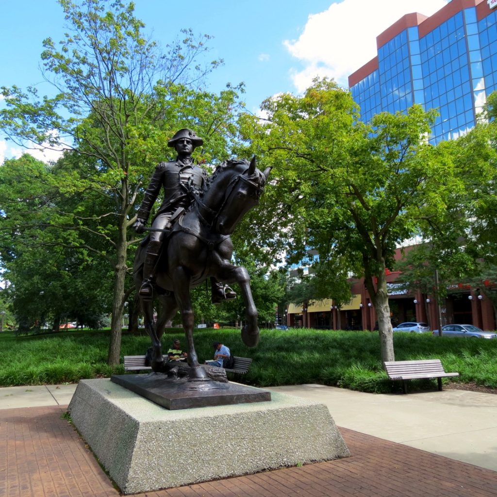 Equestrian statue of Anthony Wayne in IN Fort Wayne US