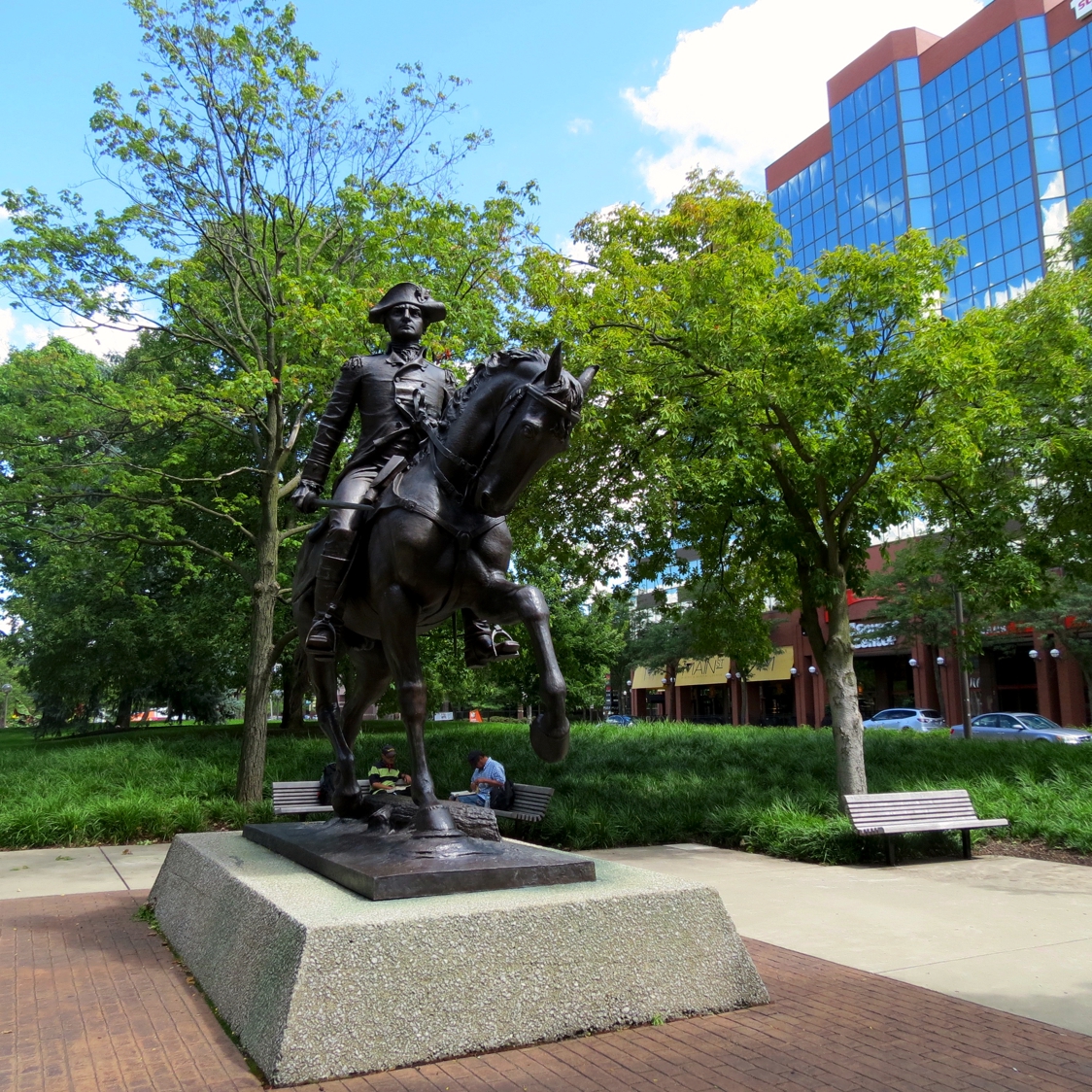 Equestrian statue of Anthony Wayne in IN Fort Wayne US