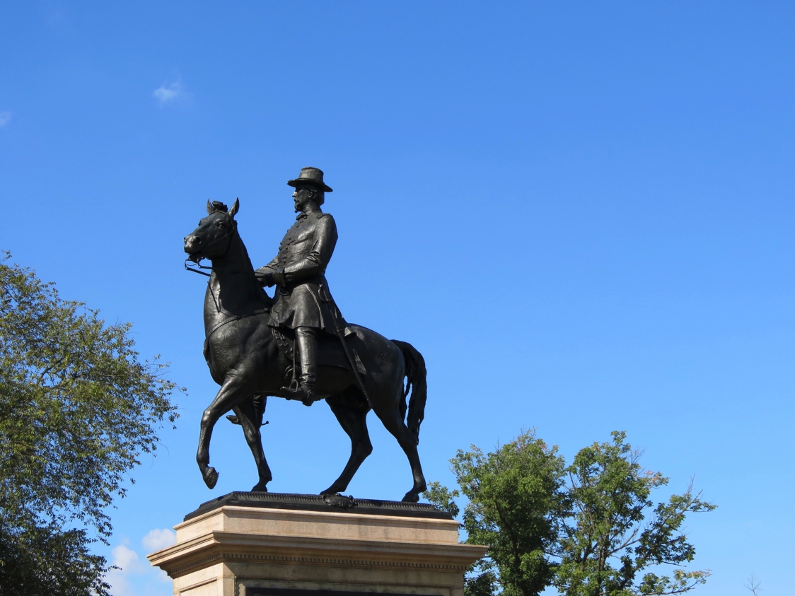 Equestrian statue of Winfield Scott Hancock in PA Gettysburg US