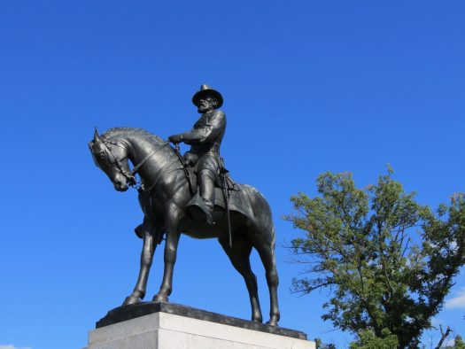 Equestrian statue of Oliver Otis Howard in PA Gettysburg US