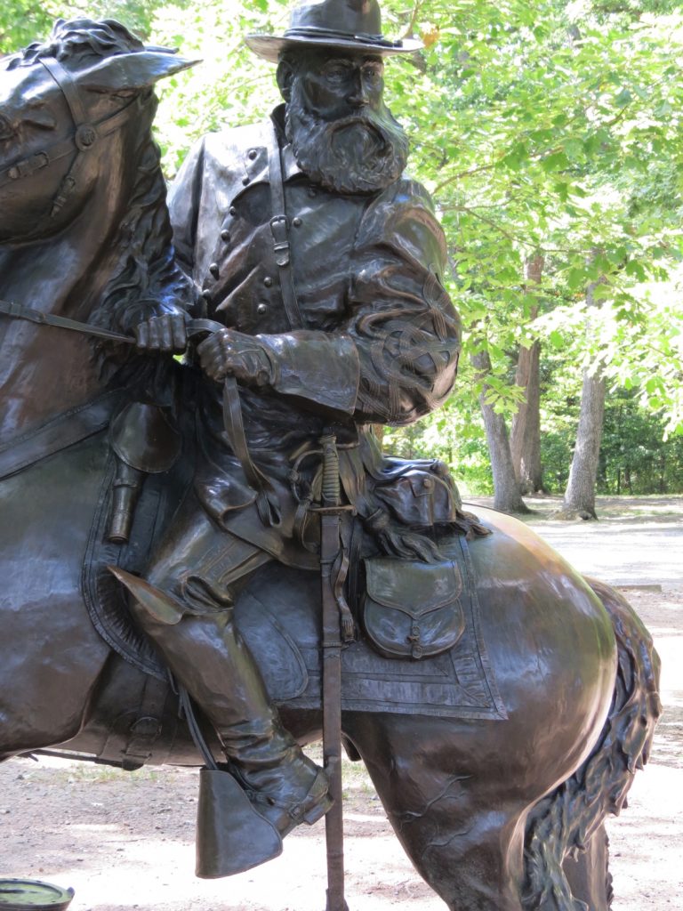 Equestrian statue of James Longstreet in PA Gettysburg US