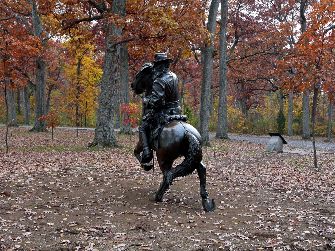Equestrian statue of James Longstreet in PA Gettysburg US