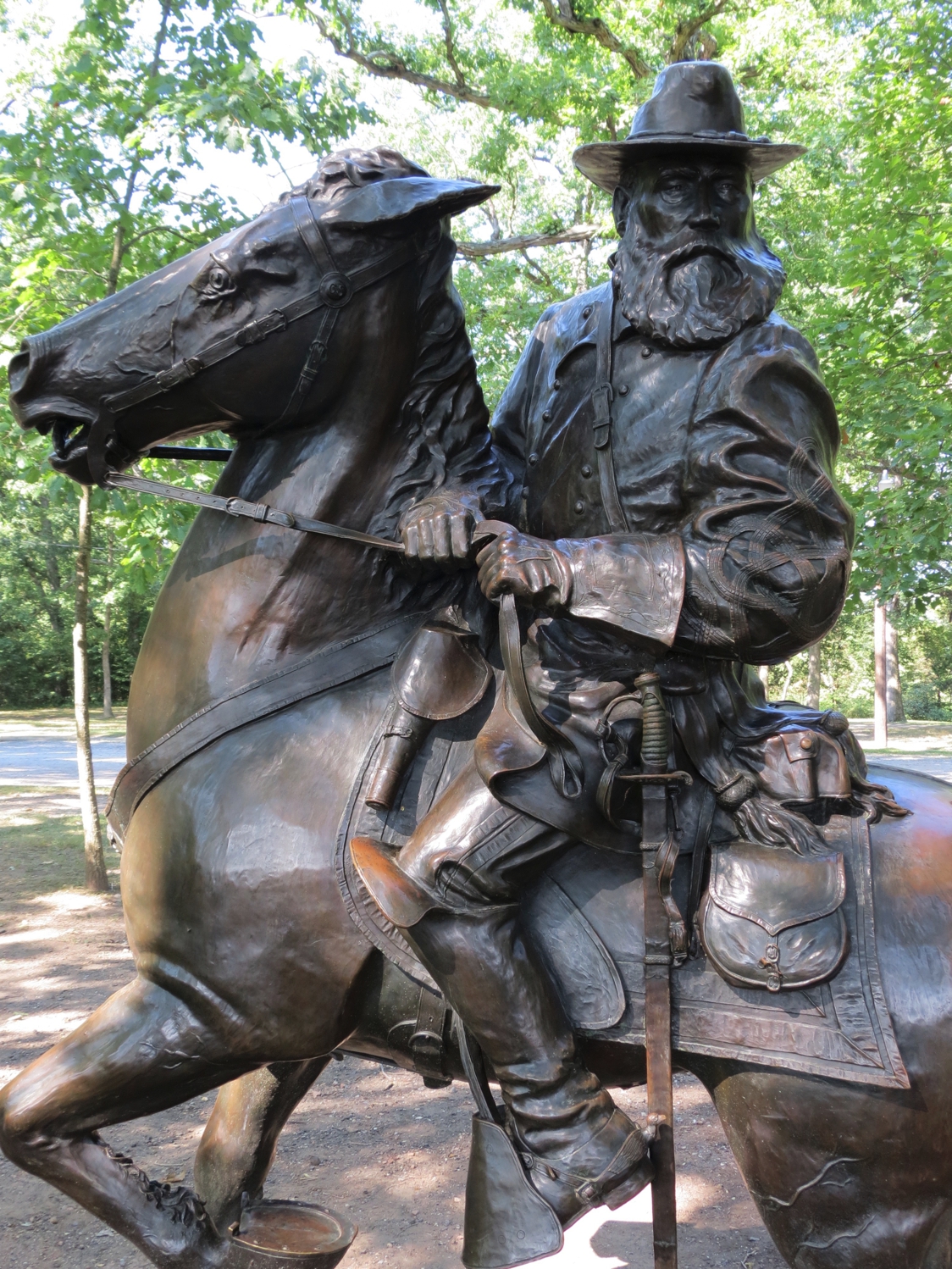 Equestrian statue of James Longstreet in PA Gettysburg US