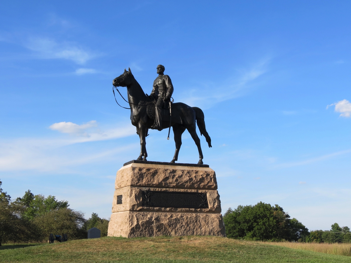 Equestrian statue of Gordon Meade in PA Gettysburg US