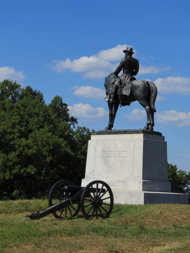 Equestrian statue of George Gordon Meade in PA Gettysburg US