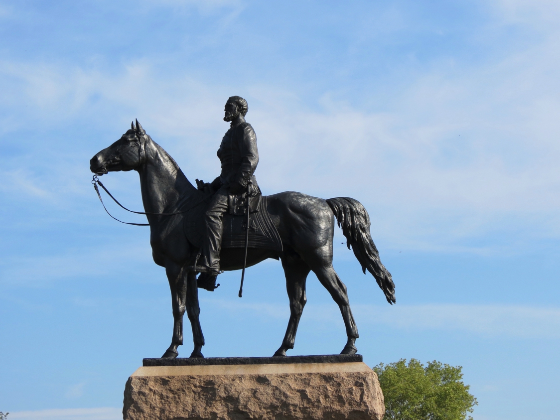 Equestrian statue of George Gordon Meade in PA Gettysburg US