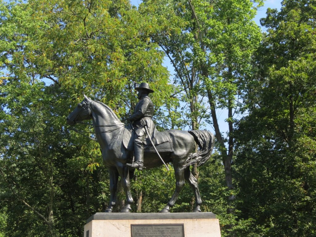 Equestrian statue of John Sedgwick in PA Gettysburg US