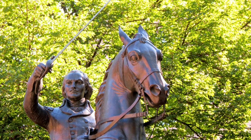 Equestrian statue of Casimir Pulaski in CT Hartford US