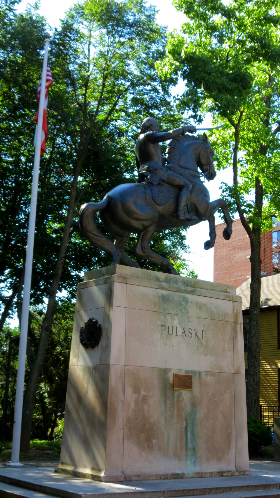 Equestrian statue of Casimir Pulaski in CT Hartford US