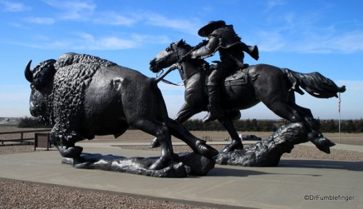 Equestrian statue of Buffalo Bill Cody in KS Oakley US