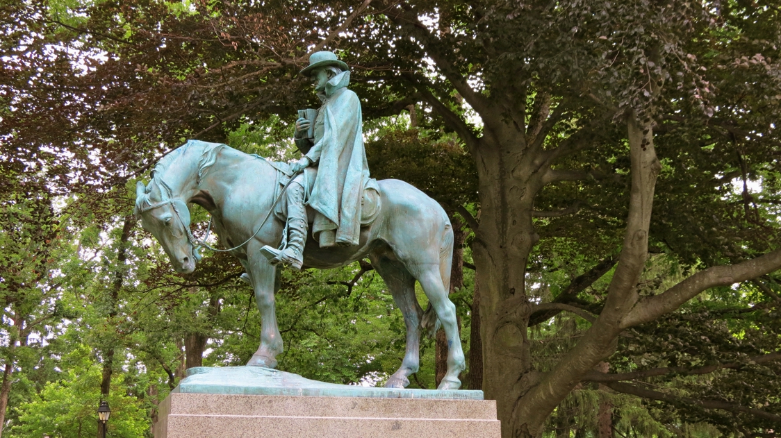 Equestrian statue of Francis Asbury in NJ Madison US