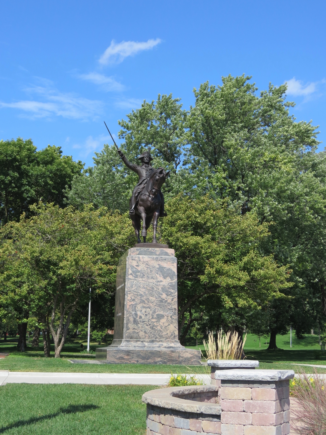 Equestrian statue of Thaddeus Kosciuszko in WI Milwaukee US