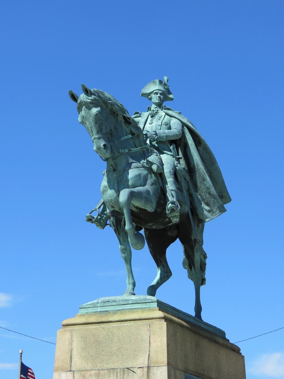 Equestrian statue of Friedrich Wilhelm von Steuben in WI Milwaukee US