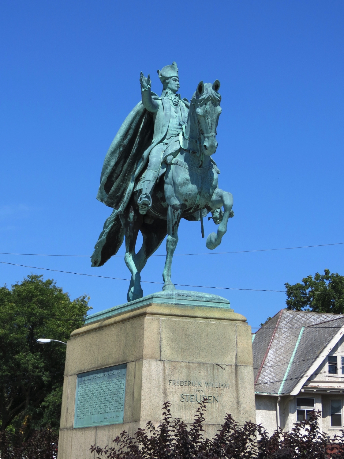 Equestrian statue of Friedrich Wilhelm von Steuben in WI Milwaukee US