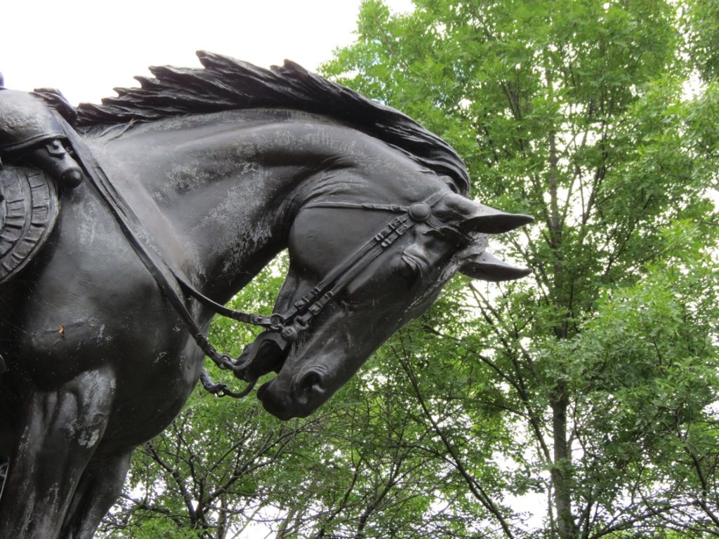 Equestrian statue of Erastus B. Wolcott in WI Milwaukee US
