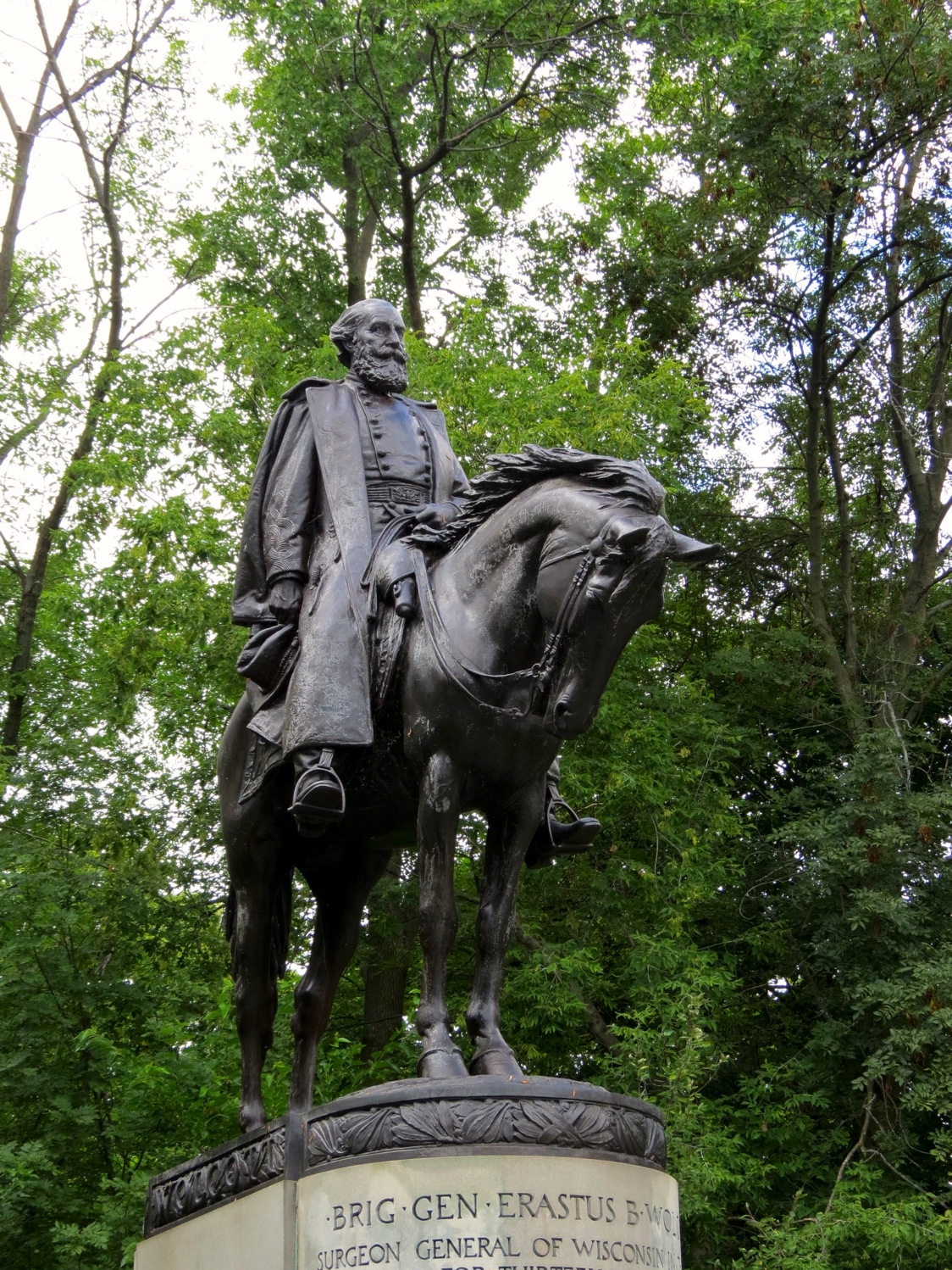 Equestrian Statue Of Erastus B. Wolcott In WI Milwaukee US