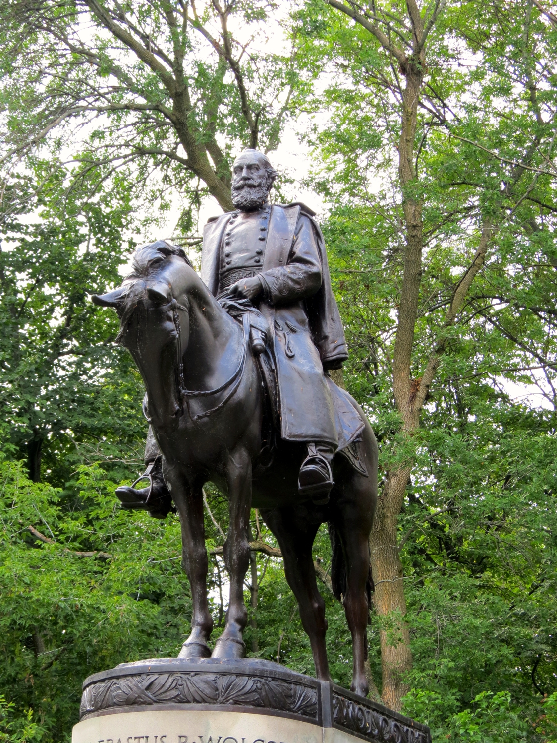 Equestrian Statue Of Erastus B. Wolcott In WI Milwaukee US