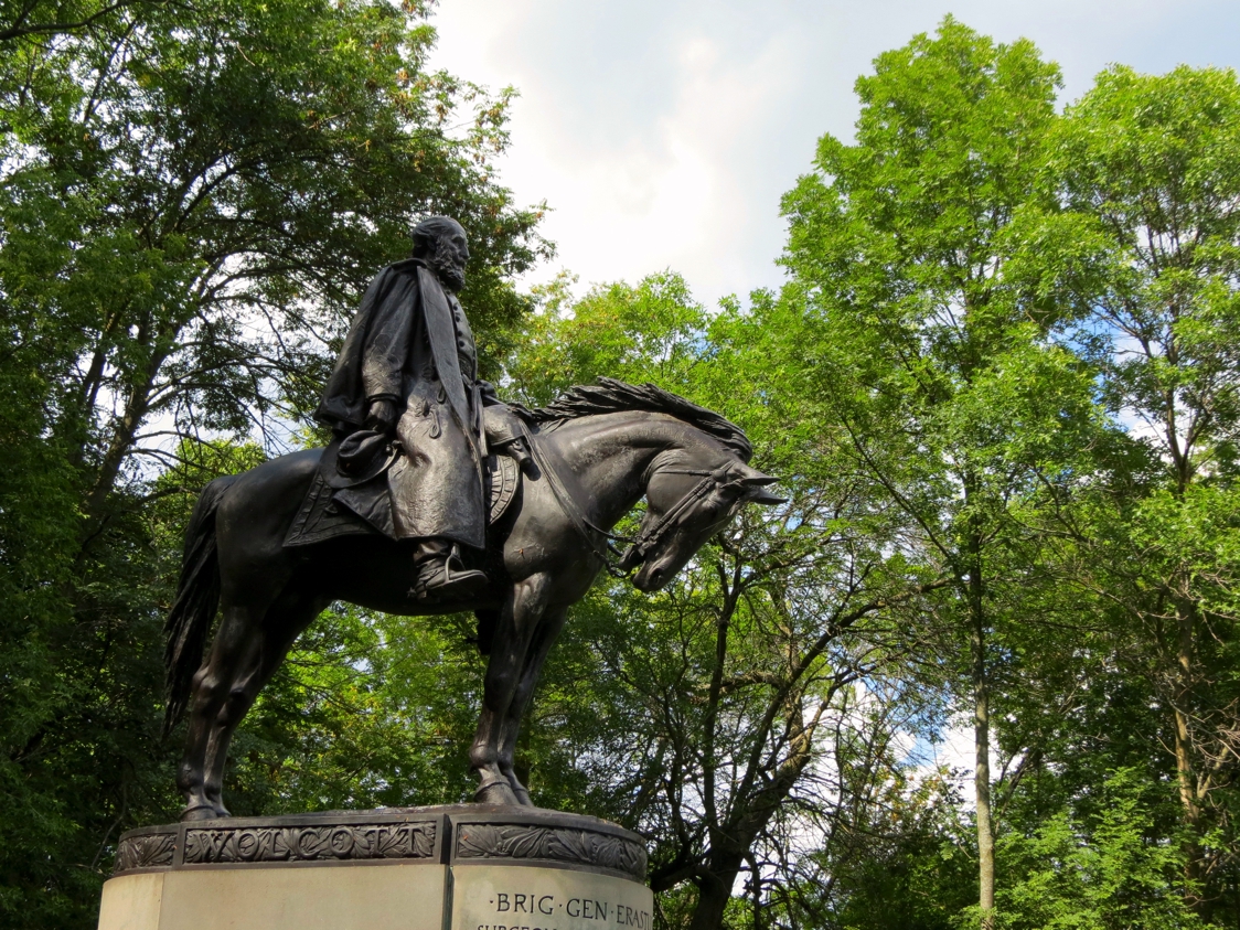 Equestrian statue of Erastus B. Wolcott in WI Milwaukee US