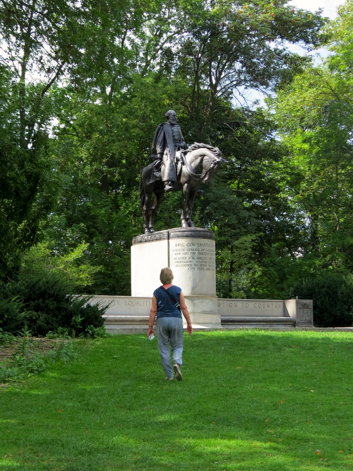 Equestrian statue of Erastus B. Wolcott in WI Milwaukee US