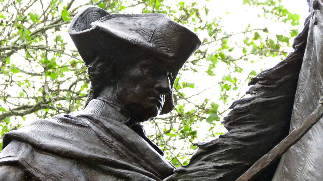 Equestrian statue of Washington in NJ Morristown US