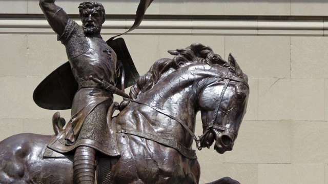 Equestrian statue of El Cid in NY New York City US