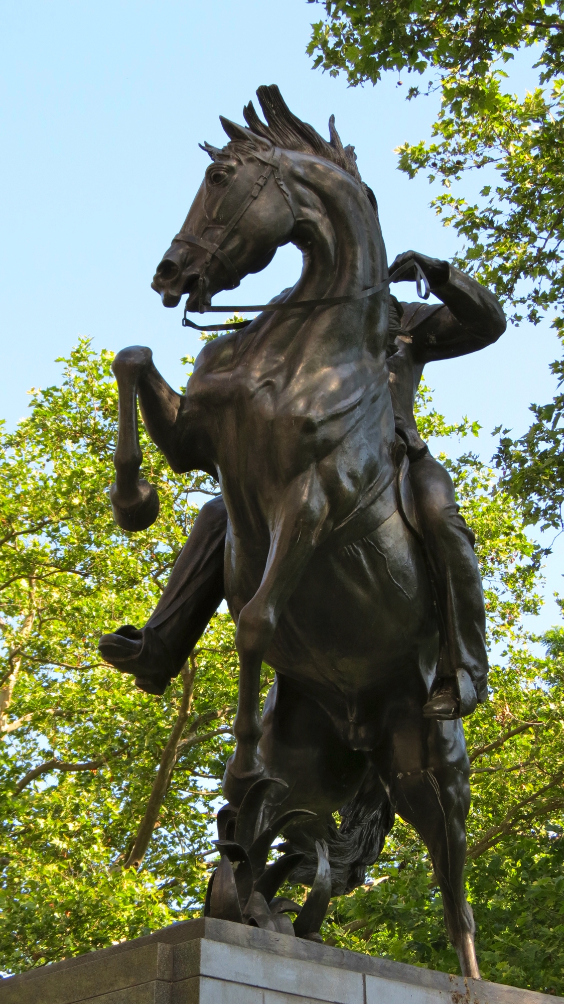 Equestrian statue of Jose Julian Marti in NY New York City US