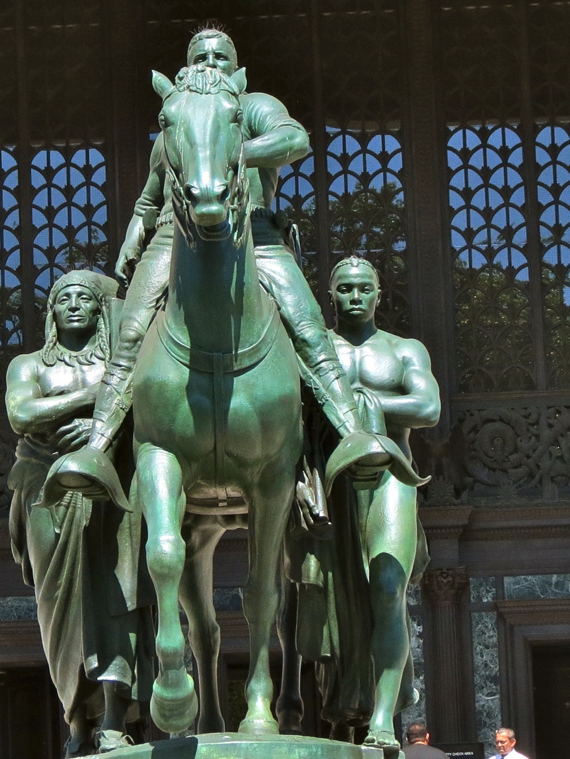 Equestrian statue of Theodore Roosevelt in NY New York City US