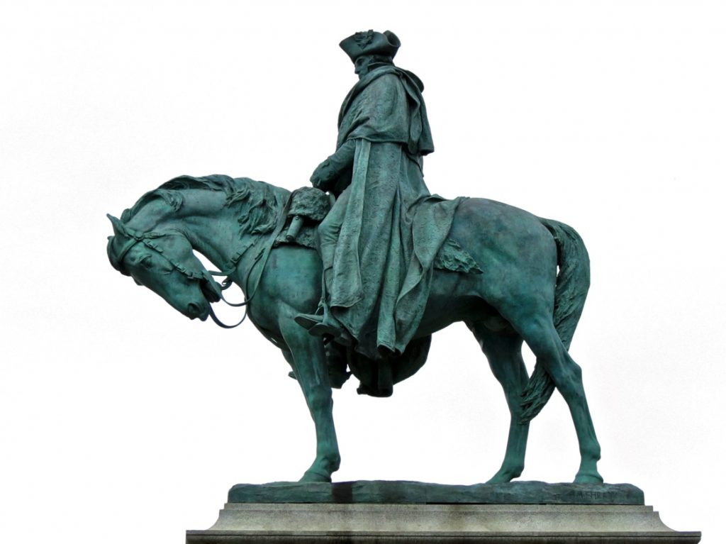 Equestrian statue of Washington in NY New York City US