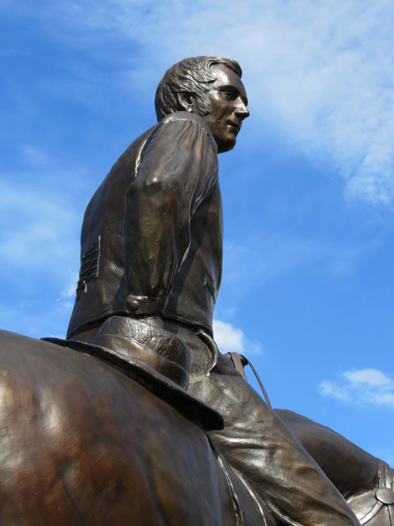 Equestrian statue of Joseh and Hyrum Smith in IL Nauvoo US
