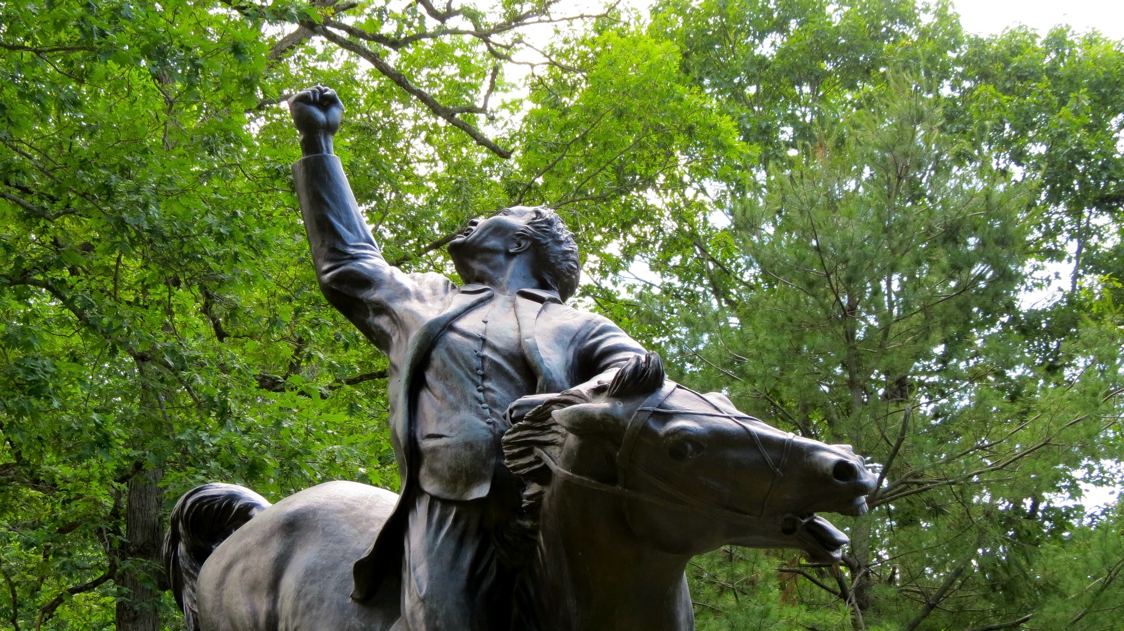 Equestrian statue of Israel Putnam in CT Redding US