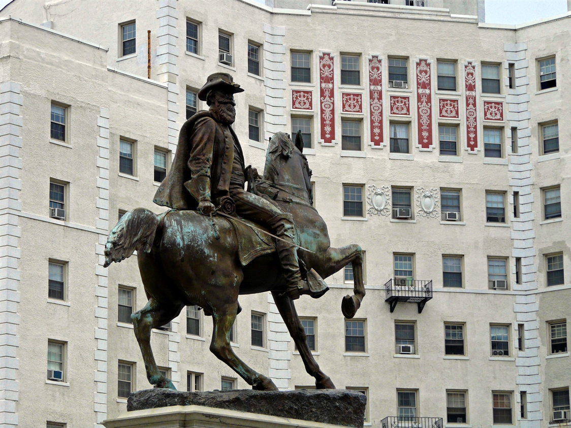 Equestrian statue of James Ewell Brown Stuart in VA Richmond US